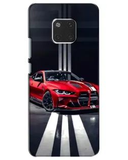 Чехол для Huawei Mate 20 (HMA-L09, HMA-L29) с картинкой «Красная BMW на дороге»