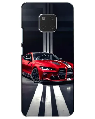 Чехол для Huawei Mate 20 (HMA-L09, HMA-L29) с картинкой «Красная BMW на дороге»