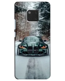 Чехол для Huawei Mate 20 (HMA-L09, HMA-L29) с картинкой «BMW в зимнем лесу»