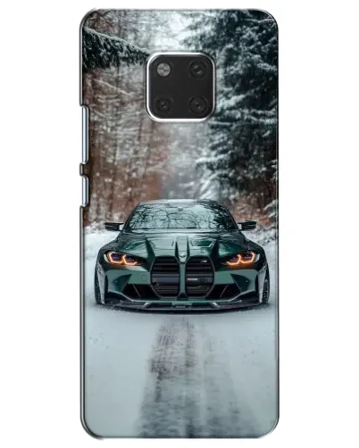 Чехол для Huawei Mate 20 (HMA-L09, HMA-L29) с картинкой «BMW в зимнем лесу»