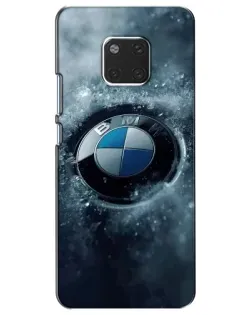 Чехол для Huawei Mate 20 (HMA-L09, HMA-L29) с картинкой «Логотип BMW — лед»