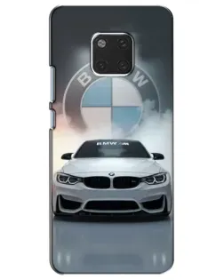 Чехол для Huawei Mate 20 (HMA-L09, HMA-L29) с картинкой «BMW в белом дыму»