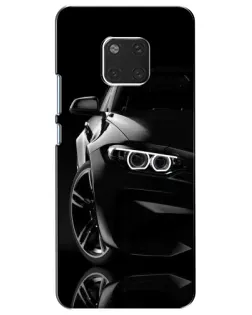 Чехол для Huawei Mate 20 (HMA-L09, HMA-L29) с картинкой «Черная BMW — профиль»