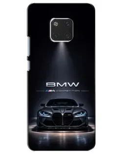 Чехол для Huawei Mate 20 (HMA-L09, HMA-L29) с картинкой «BMW сквозь ночной город»