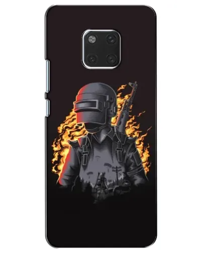 Чехол для Huawei Mate 20 (HMA-L09, HMA-L29) с картинкой «PUBG — огненный силуэт»