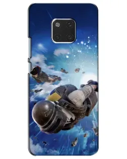 Чехол для Huawei Mate 20 (HMA-L09, HMA-L29) с картинкой «Десант PUBG — прыжок»