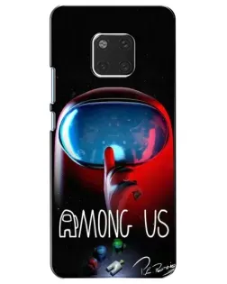 Чехол для Huawei Mate 20 (HMA-L09, HMA-L29) с картинкой «Красный импостер — макро»