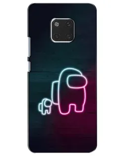 Чехол для Huawei Mate 20 (HMA-L09, HMA-L29) с картинкой «Among Us неон-арт»