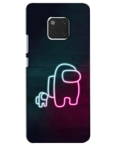 Чехол для Huawei Mate 20 (HMA-L09, HMA-L29) с картинкой «Among Us неон-арт»