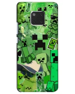 Чехол для Huawei Mate 20 (HMA-L09, HMA-L29) с картинкой «Криперы Minecraft»