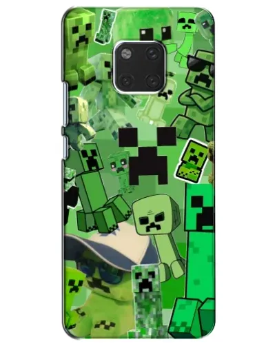 Чехол для Huawei Mate 20 (HMA-L09, HMA-L29) с картинкой «Криперы Minecraft»