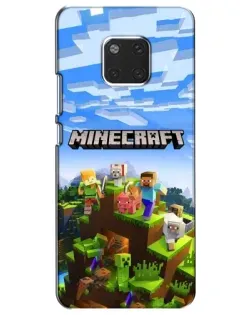 Чехол для Huawei Mate 20 (HMA-L09, HMA-L29) с картинкой «Minecraft классический мир»