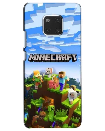 Чехол для Huawei Mate 20 (HMA-L09, HMA-L29) с картинкой «Minecraft классический мир»