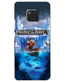 Чехол для Huawei Mate 20 (HMA-L09, HMA-L29) с картинкой «Minecraft ледяной мир»