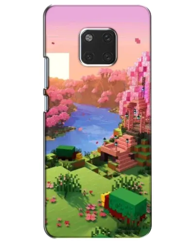 Чехол для Huawei Mate 20 (HMA-L09, HMA-L29) с картинкой «Розовое дерево Minecraft»