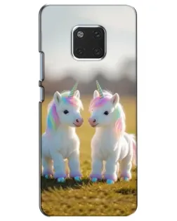 Чехол для Huawei Mate 20 (HMA-L09, HMA-L29) с картинкой «Пара единорогов»