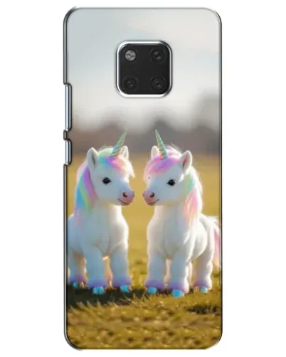 Чехол для Huawei Mate 20 (HMA-L09, HMA-L29) с картинкой «Пара единорогов»