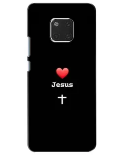 Чехол для Huawei Mate 20 (HMA-L09, HMA-L29) с картинкой «Сердце - Jesus»