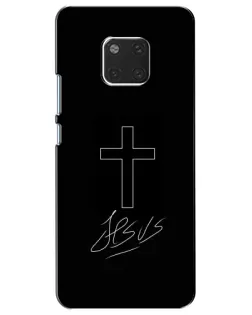 Чехол для Huawei Mate 20 (HMA-L09, HMA-L29) с картинкой «Графический крест Jesus»