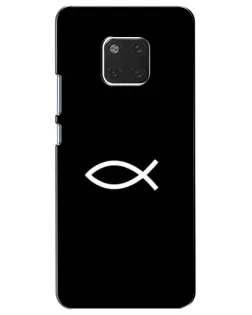 Чехол для Huawei Mate 20 (HMA-L09, HMA-L29) с картинкой «Символ рыбы Jesus»
