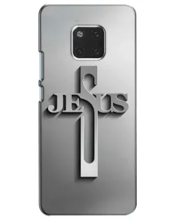 Чехол для Huawei Mate 20 (HMA-L09, HMA-L29) с картинкой «Металлический крест Jesus»