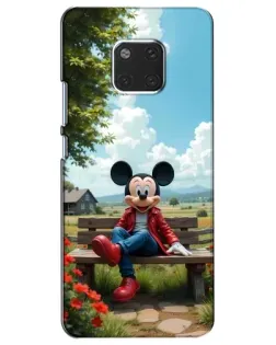 Чехол для Huawei Mate 20 (HMA-L09, HMA-L29) с картинкой «Микки на скамейке»