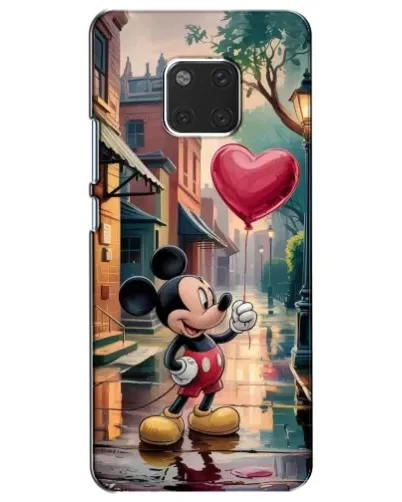 Чехол для Huawei Mate 20 (HMA-L09, HMA-L29) с картинкой «Микки и шарик-сердце»