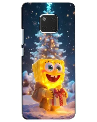Чехол для Huawei Mate 20 (HMA-L09, HMA-L29) с картинкой «Рождественский Спанч Боб»