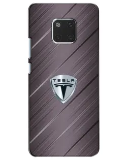 Чехол для Huawei Mate 20 (HMA-L09, HMA-L29) с картинкой «Металлическая текстура Tesla»