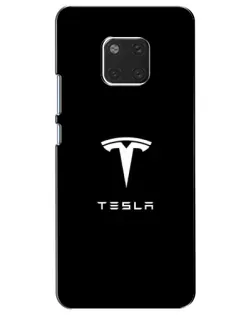 Чехол для Huawei Mate 20 (HMA-L09, HMA-L29) с картинкой «Tesla White Logo»
