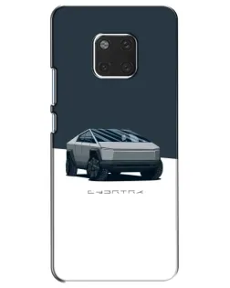 Чехол для Huawei Mate 20 (HMA-L09, HMA-L29) с картинкой «Серебристый Cybertruck Tesla»