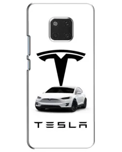Чехол для Huawei Mate 20 (HMA-L09, HMA-L29) с картинкой «Tesla White Style»