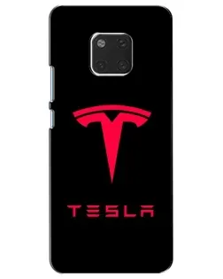 Чехол для Huawei Mate 20 (HMA-L09, HMA-L29) с картинкой «Tesla Red Logo»