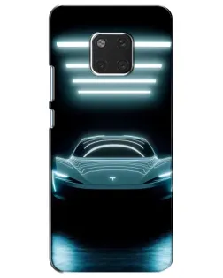 Чехол для Huawei Mate 20 (HMA-L09, HMA-L29) с картинкой «Tesla в неоне»