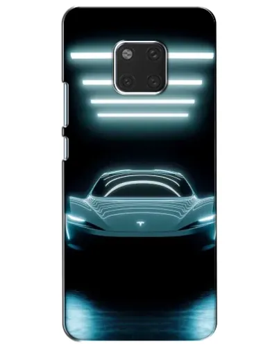 Чехол для Huawei Mate 20 (HMA-L09, HMA-L29) с картинкой «Tesla в неоне» Чехол для Huawei Mate 20 (HMA-L09, HMA-L29) с картинкой «Tesla в неоне»