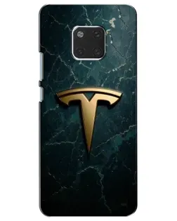 Чехол для Huawei Mate 20 (HMA-L09, HMA-L29) с картинкой «Мраморная Tesla Gold»