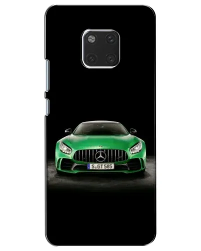 Чехол для Huawei Mate 20 (HMA-L09, HMA-L29) с картинкой «Mercedes — неоновый лого»