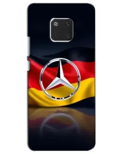 Чехол для Huawei Mate 20 (HMA-L09, HMA-L29) с картинкой «Mercedes — флаг Германии»