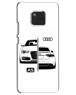 Чехол для Huawei Mate 20 (HMA-L09, HMA-L29) с картинкой «Audi — контрастный дизайн»