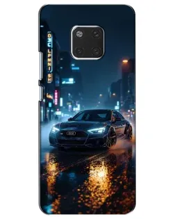 Чехол для Huawei Mate 20 (HMA-L09, HMA-L29) с картинкой «Ночной город и Audi»