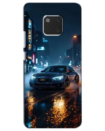 Чехол для Huawei Mate 20 (HMA-L09, HMA-L29) с картинкой «Ночной город и Audi»