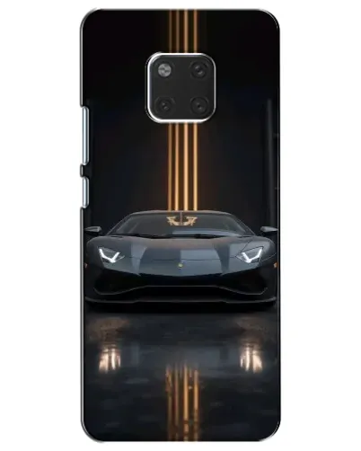 Чехол для Huawei Mate 20 (HMA-L09, HMA-L29) с картинкой «Lamborghini золотые линии»