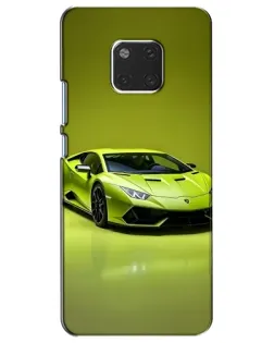 Чехол для Huawei Mate 20 (HMA-L09, HMA-L29) с картинкой «Салатовый Lamborghini Huracan»