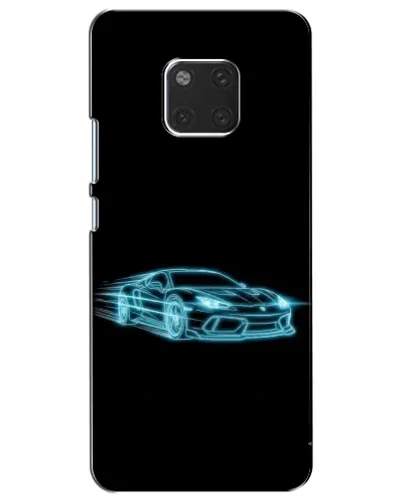 Чехол для Huawei Mate 20 (HMA-L09, HMA-L29) с картинкой «Неоновый контур Lamborghini»