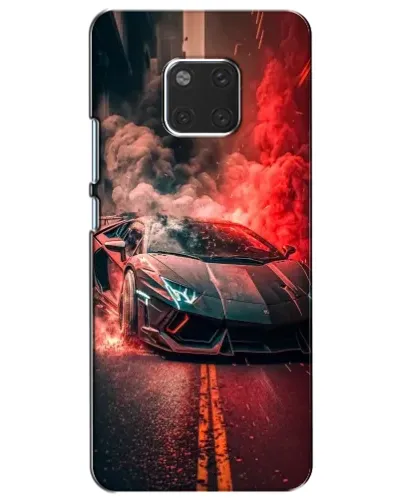 Чехол для Huawei Mate 20 (HMA-L09, HMA-L29) с картинкой «Lamborghini красный дым»