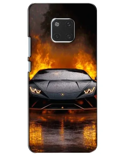 Чехол для Huawei Mate 20 (HMA-L09, HMA-L29) с картинкой «Lamborghini в огне»