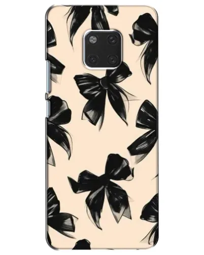 Чехол для Huawei Mate 20 (HMA-L09, HMA-L29) с картинкой «Паттерн черные банты» Чехол для Huawei Mate 20 (HMA-L09, HMA-L29) с картинкой «Паттерн черные банты»