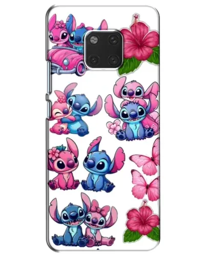 Чехол для Huawei Mate 20 (HMA-L09, HMA-L29) с картинкой «Стикеры Stitch и Angel»