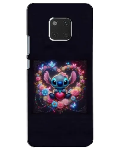 Чехол для Huawei Mate 20 (HMA-L09, HMA-L29) с картинкой «Stitch в цветах»
