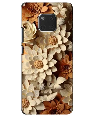 Чохол для Huawei Mate 20 (HMA-L09, HMA-L29) з картинкою «Бежевий флористичний декор»